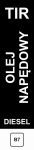 Naklejka pionowa na dystrybutor Olej Napędowy Diesel TIR B7