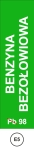 Naklejka pionowa na dystrybutor Benzyna bezołowiowa Pb98 E5